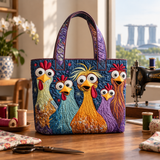Sac à main artisanal | Cinq Poules colorées