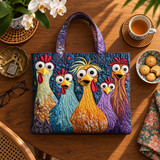 Sac à main artisanal | Cinq Poules colorées