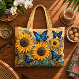 Sac à main artisanal | Tournesols et Papillon