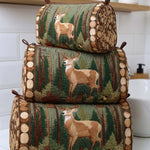 Trousse de maquillage matelassée Cerf en Forêt
