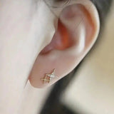 Puces d'oreilles étoile zircones
