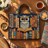 Sac à main artisanal | Hibou lecteur