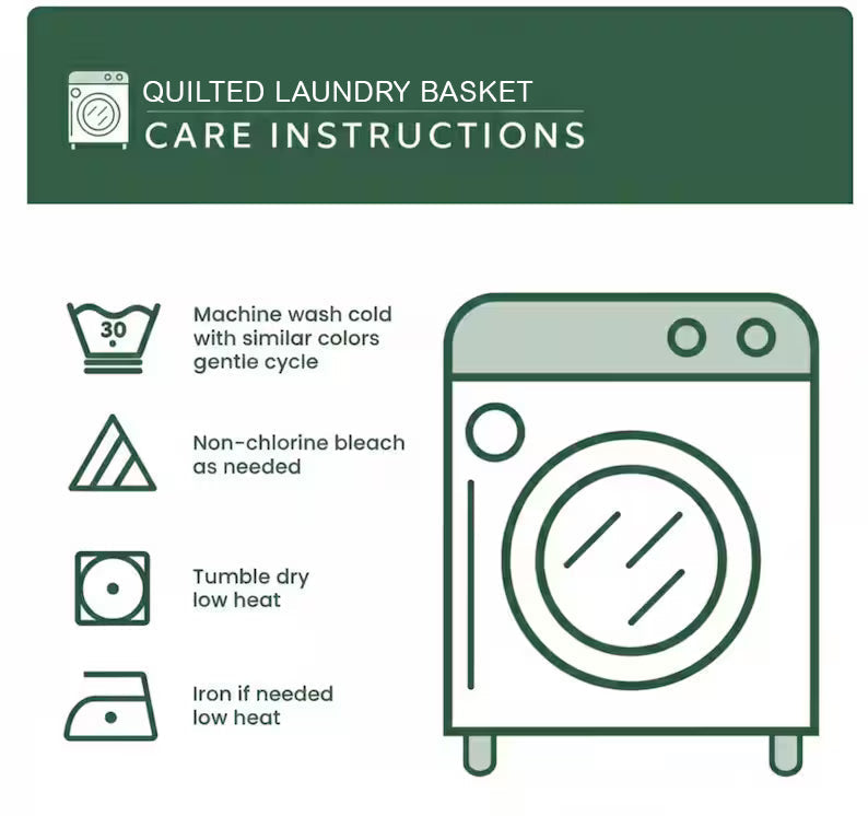Fall Vibe Quilted Laundry Basket
