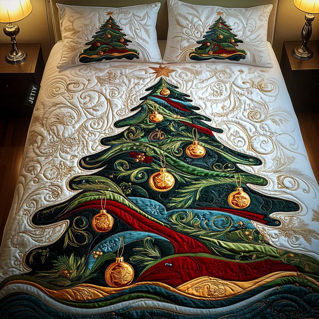 Ensemble de lit matelassé 3 pièces - Noël