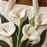 Sac à main artisanal | Lys blancs