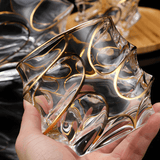 Verre à whisky en cristal japonais Arashi Or