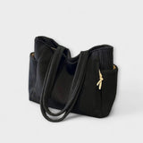 Clotilde – Gerippte Beuteltasche mit Kordelzug