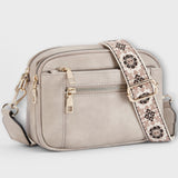 Blanche – Sac rétro à sangle bohème