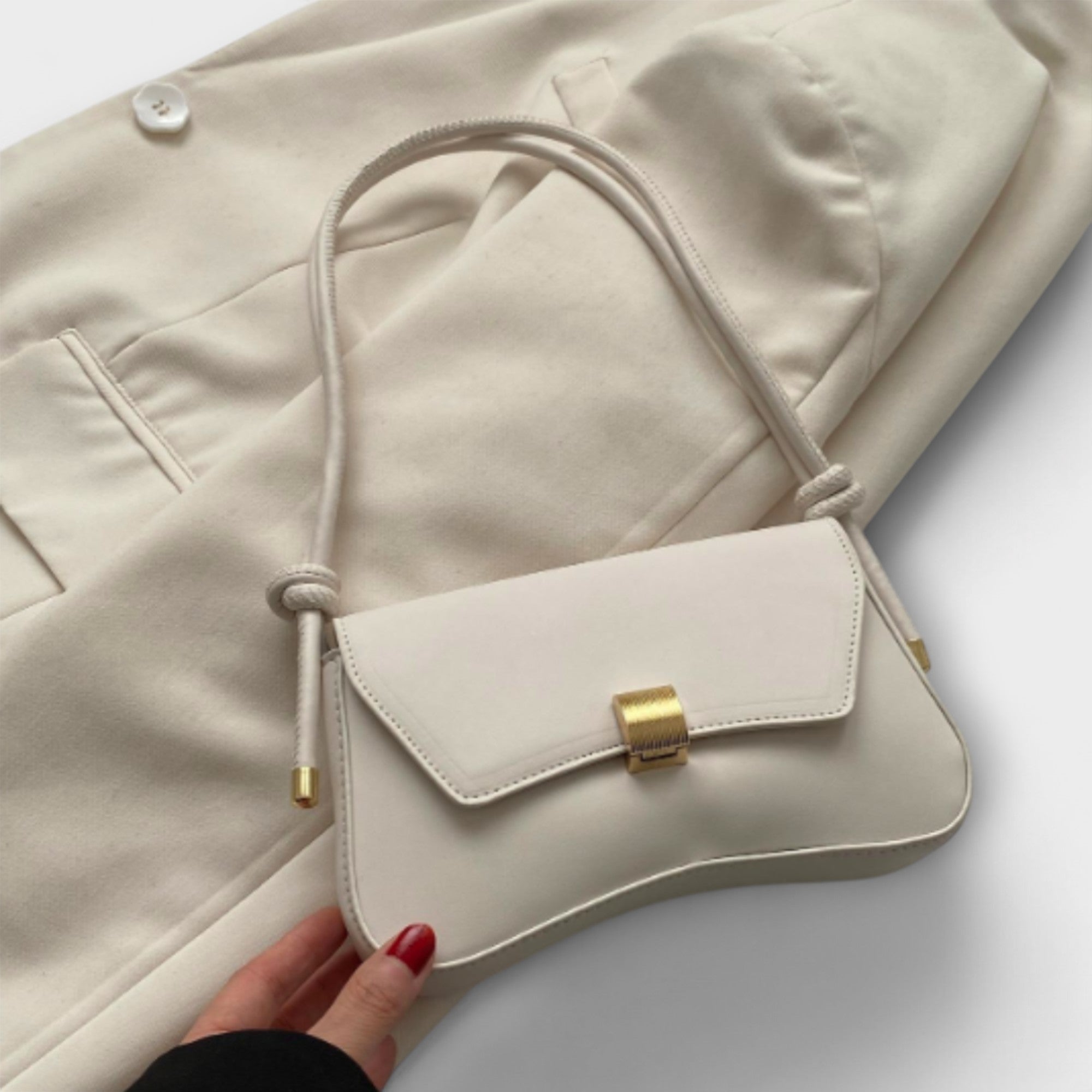 Cerise – Kleine Vintage-Überschlagtasche