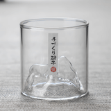 Verre à whisky en cristal japonais Mont Fuji