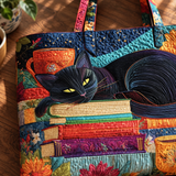 Sac à main artisanal | Le Chat noir et les Livres