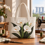 Sac à main artisanal | Lys blancs