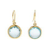 Pendantes cristal bleu clair