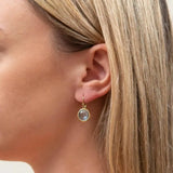 Pendantes cristal bleu clair