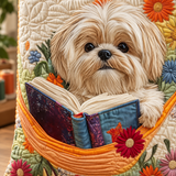 Sac à main artisanal | Shih Tzu et Livres