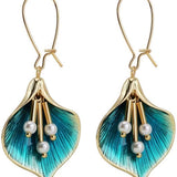 Pendantes arum bleu pétrole