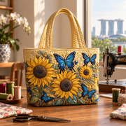 Sac à main artisanal | Tournesols et Papillon