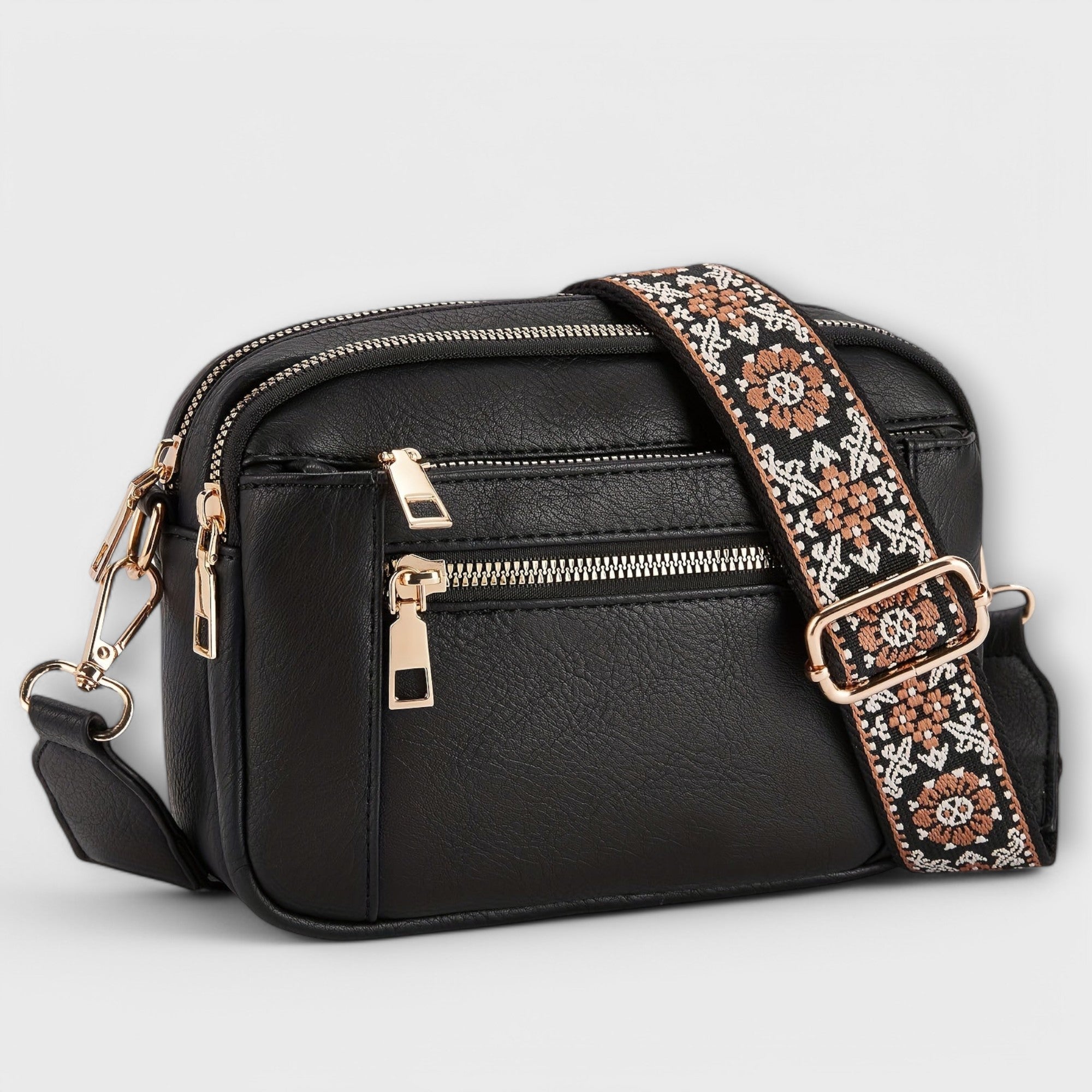 Blanche – Sac rétro à sangle bohème