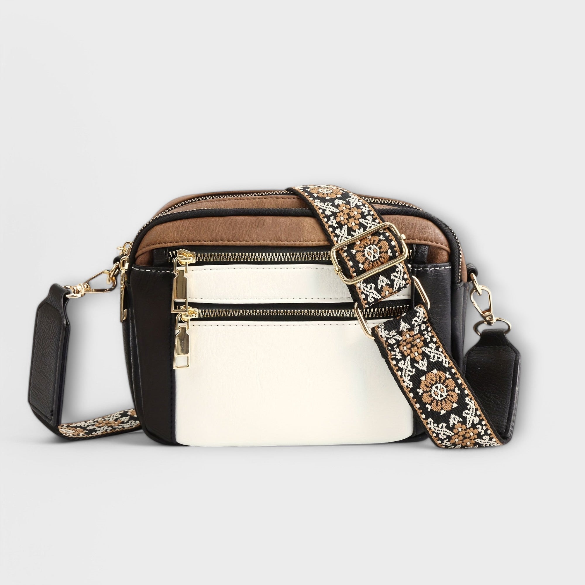 Blanche – Sac rétro à sangle bohème