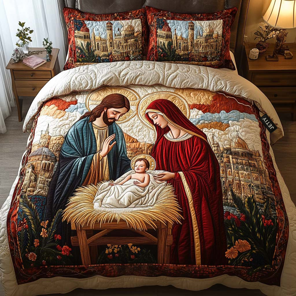 Ensemble de lit matelassé 3 pièces - Sérénité de la Crèche