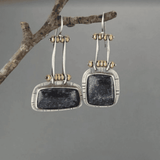 Boucles d'oreilles vintage pierre foncée