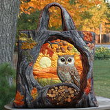 Sac cabas hibou matelassé