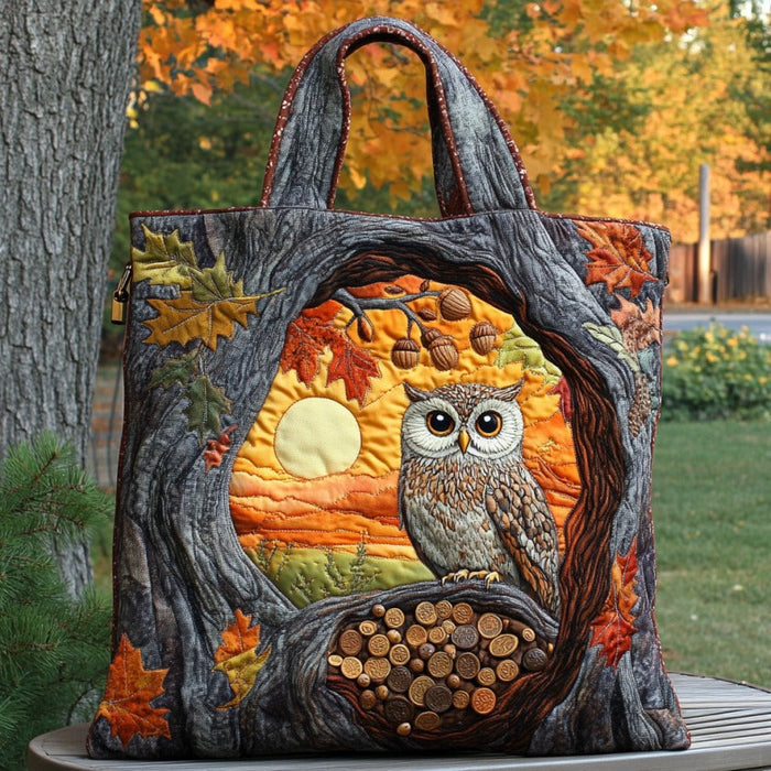 Sac cabas hibou matelassé
