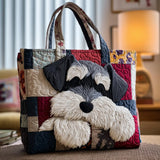 Sac à main matelassé schnauzer, brodé main – Mathilde Montreux
