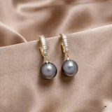 Boucles d'oreilles perles avec zircones
