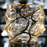 Verre à whisky en cristal japonais Arashi Or