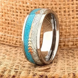 Bague ancienne en émail | Or blanc