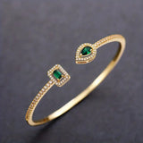 Bracelet Claudia avec pierre vert émeraude