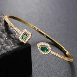 Bracelet Claudia avec pierre vert émeraude