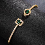 Bracelet Claudia avec pierre vert émeraude