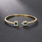 Bracelet Claudia avec pierre vert émeraude