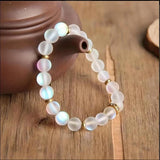 Armband „Vertrauen“ mit Gänseblümchen und Mondstein
