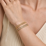 Edelstahlarmband mit Zirkonia-Kette