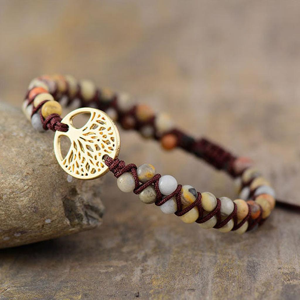 Bracelet arbre de vie avec jaspe