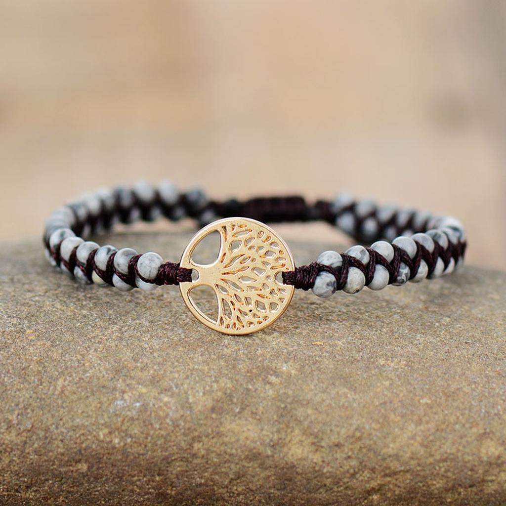 Bracelet arbre de vie avec jaspe