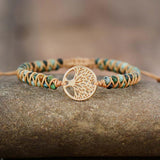 Bracelet arbre de vie avec jaspe