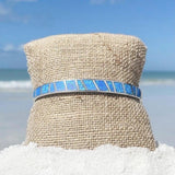 Bracelet opale bleue en or blanc