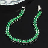 Bracelet pierres vert émeraude