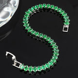 Bracelet pierres vert émeraude