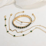 Ensemble de bracelets « Éclat d'émeraude »