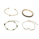 Ensemble de bracelets « Éclat d'émeraude »