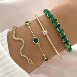 Ensemble de bracelets « Éclat d'émeraude »