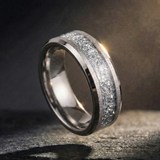 Aureum Silver – Bague en carbure de tungstène