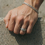 Aureum Silver – Bague en carbure de tungstène