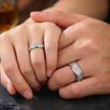 Aureum Silver – Bague en carbure de tungstène
