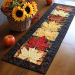 Chemin de table matelassé Magie des Feuilles d'Automne